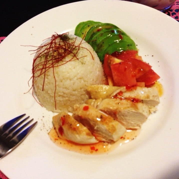 炊飯器任せ!シンガポールチキンライス♡